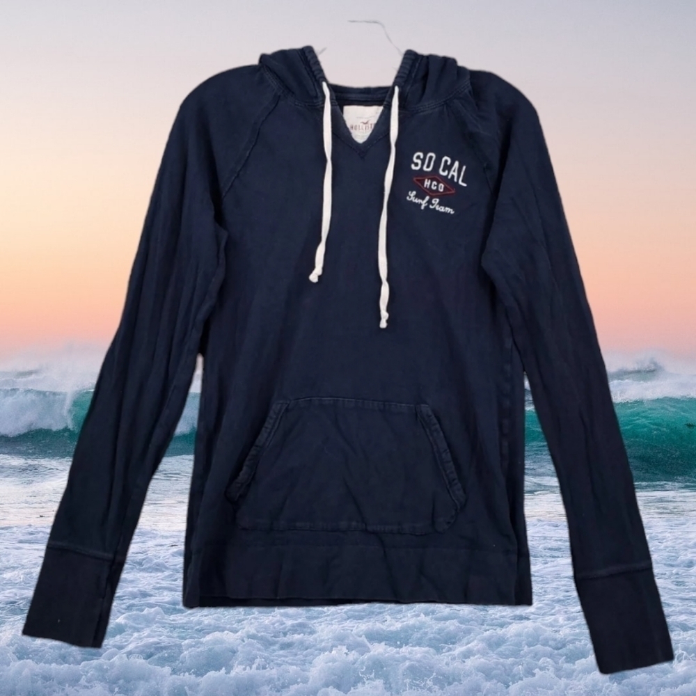 HOLLISTER 'Huntington Surf Team' surfer hoodie unisex size Medium pullover